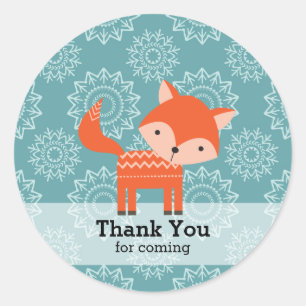 Sticker Rond Animal sauvage mignon