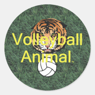 Sticker Rond Animal SUPÉRIEUR de volleyball