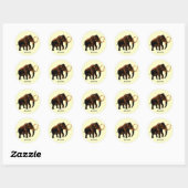 Sticker Rond Animated Mammoth (Feuille)