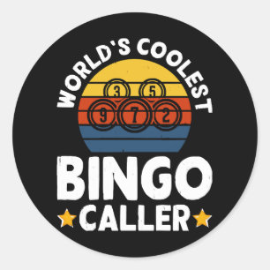 Sticker Rond Animateur de Bingo le Plus Cool du Monde