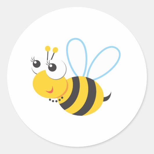 Sticker Rond Animaux - Abeille (Devant)