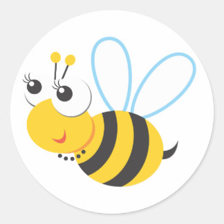 Sticker Rond Animaux - Abeille