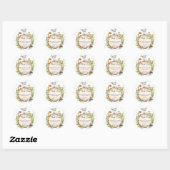 Sticker Rond Animaux australiens Koala Baby shower d'anniversai (Feuille)
