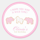 Sticker Rond Animaux congelés Les cookies saupoudrent l'animal  (Devant)