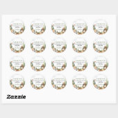Sticker Rond Animaux de bois mignons Anniversaire (Feuille)