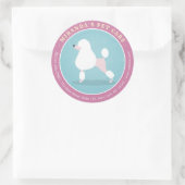 Sticker Rond Animaux de compagnie assis Bain Salon Grooming Foo (Sac)