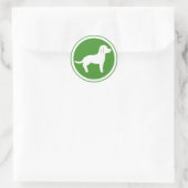 Sticker Rond Animaux de compagnie blanc et vert bienvenus (Sac)