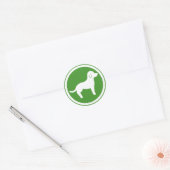 Sticker Rond Animaux de compagnie blanc et vert bienvenus (Enveloppe)