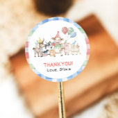 Sticker Rond Animaux de ferme Anniversaire Barnyard Fête d'anni