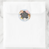 Sticker Rond Animaux de ferme Baby shower Favoriser (Sac)