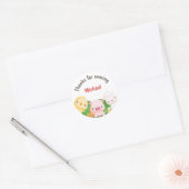 Sticker Rond Animaux de ferme Barnyard Merci d'anniversaire (Enveloppe)