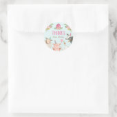 Sticker Rond Animaux de ferme Barnyard Pink Farmhouse Favoriser (Sac)