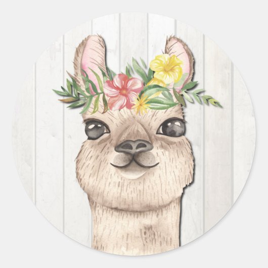 STICKER ROND ANIMAUX DE FÊTE (Devant)