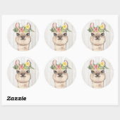 STICKER ROND ANIMAUX DE FÊTE (Feuille)