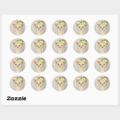 STICKER ROND ANIMAUX DE FÊTE (Feuille)