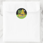 Sticker Rond Animaux de fête de 50 ans | 50e anniversaire (Sac)