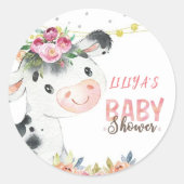 Sticker Rond Animaux de la ferme de vache Barnyard (Devant)