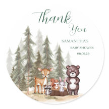 Animaux de la forêt à l'aquarelle pour une baby sh