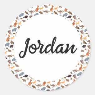 Sticker Rond Animaux de l'Australie faune australienne