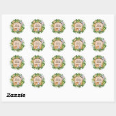 Sticker Rond Animaux de zoo bébé (Feuille)