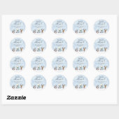 Sticker Rond Animaux d'hiver Froid hors Baby shower (Feuille)