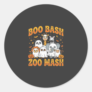 Sticker Rond Animaux du zoo Halloween Boo Bash Zoo Mash_1