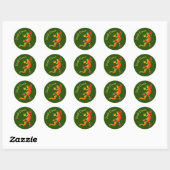 Sticker Rond Animaux éco gecko lézard reptile bien fait (Feuille)