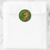 Sticker Rond Animaux éco gecko lézard reptile bien fait (Sac)