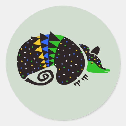 Sticker Rond Animaux sauvages - ARMADILLO - Faune - Brésil (Devant)