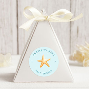 Sticker Rond Animaux sous-marins Baby Shower Coloré