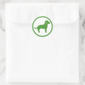 Sticker Rond Animaux verts et blancs Bienvenue (Sac)