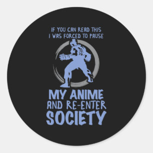 Sticker Rond Anime À Regarder Pour Hommes Femmes Kawaii Cute Ja