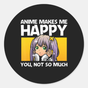 Sticker Rond Anime Art Pour Femmes Ados Filles Hommes Anime Mer