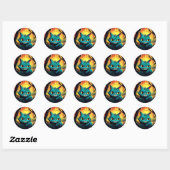 Sticker Rond Anime Cheshire Chat Alice au pays des merveilles (Feuille)