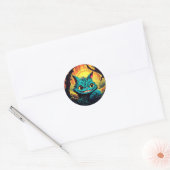 Sticker Rond Anime Cheshire Chat Alice au pays des merveilles (Enveloppe)