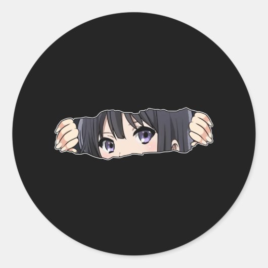 Sticker Rond Anime Girl (Devant)