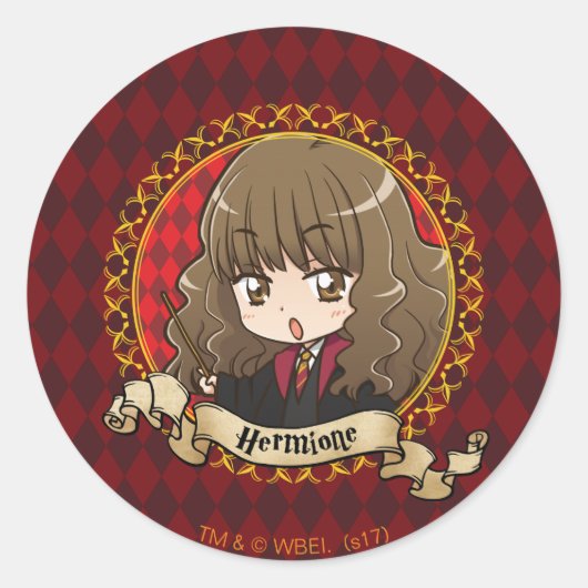 Sticker Rond Anime Hermione Granger (Devant)