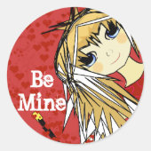 Sticker Rond Anime Love - Soyez mien (Devant)