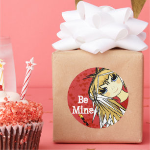 Sticker Rond Anime Love - Soyez mien