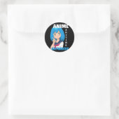 Sticker Rond Anime N'Importe Où Anime Girl (Sac)