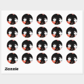 Sticker Rond Anime Twins (Feuille)