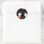 Sticker Rond Anime Twins (Sac)