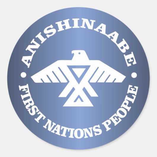 Sticker Rond Anishinaabe (Ojibwe, Chippewa) (Devant)