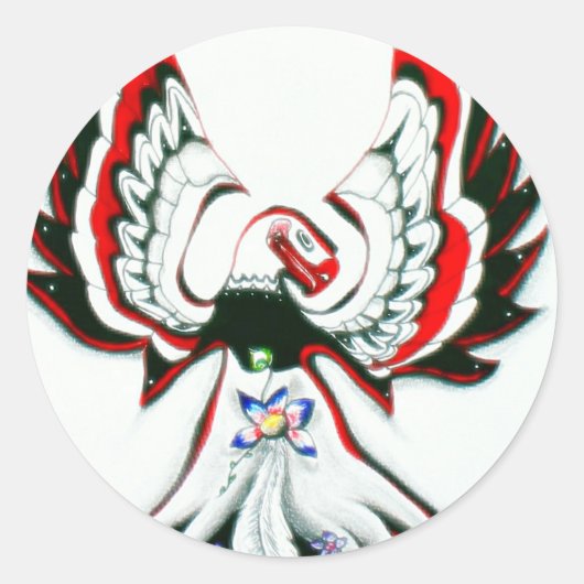 Sticker Rond Anishinaabe Thunderbird (Devant)