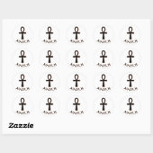 Sticker Rond Ankh (Feuille)