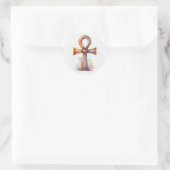 Sticker Rond Ankh En Aquarelle Or (Sac)