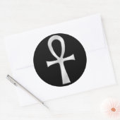 Sticker Rond Ankh Silver (Enveloppe)