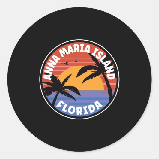 Sticker Rond Anna Maria Island - Florida Sunrise (Devant)