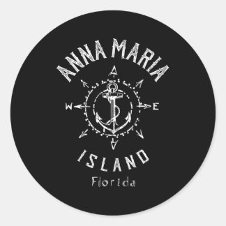 Sticker Rond Anna Maria Island Floride Voile