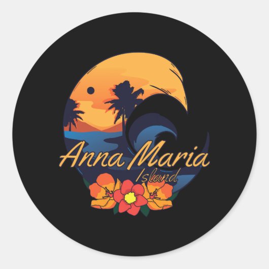 Sticker Rond Anna Maria Island Travel (Devant)